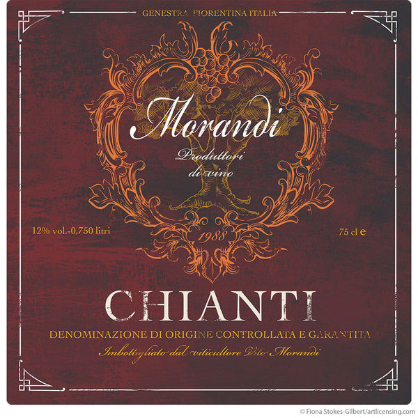 Chianti Label Wine Cellar Bar Wall Decal
