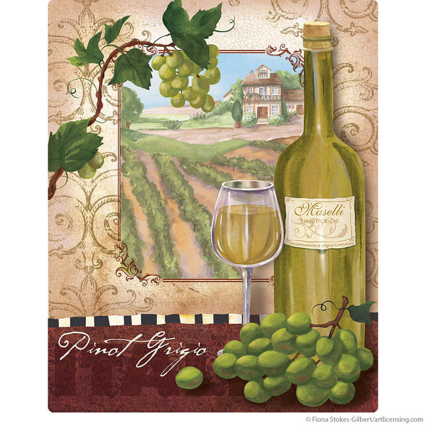 Pinot Grigio Wine Country Bar Wall Decal