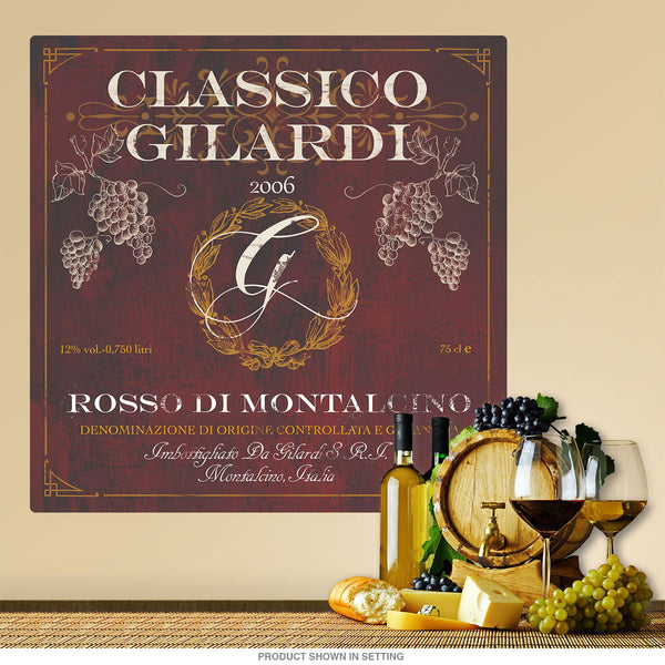 Classico Gilardi Wine Cellar Wall Decal