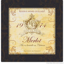 Merlot 1974 Wine Label Bar Wall Decal