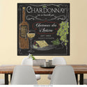 Chardonnay Wine Chalk Art Bar Wall Decal