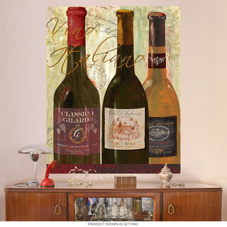 Vino Italiano Wine Bottles Wall Decal