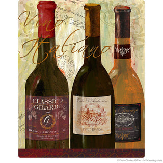 Vino Italiano Wine Bottles Wall Decal