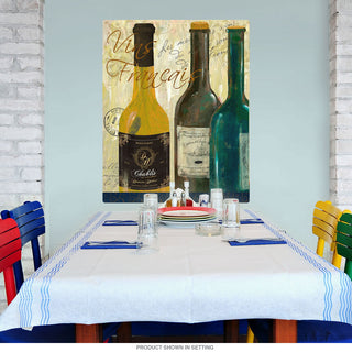 Vins de France Wine Bottles Wall Decal