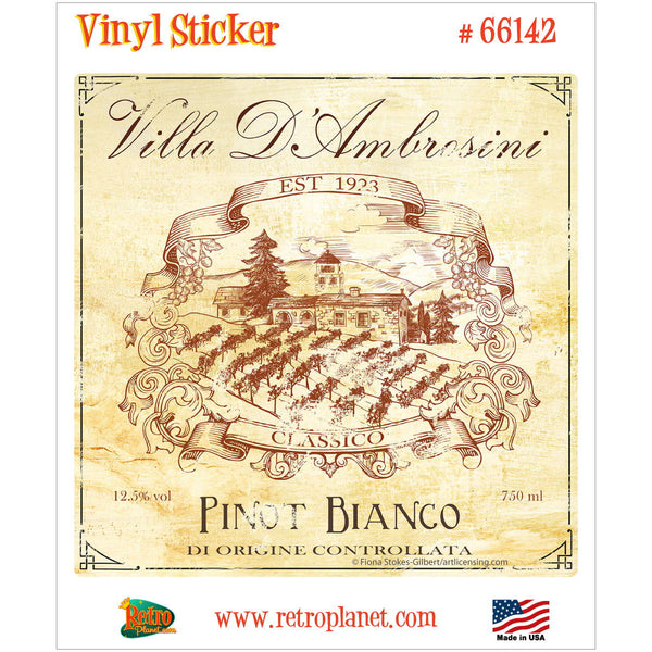 Pinot Blanco Wine Cellar Bar Vinyl Sticker