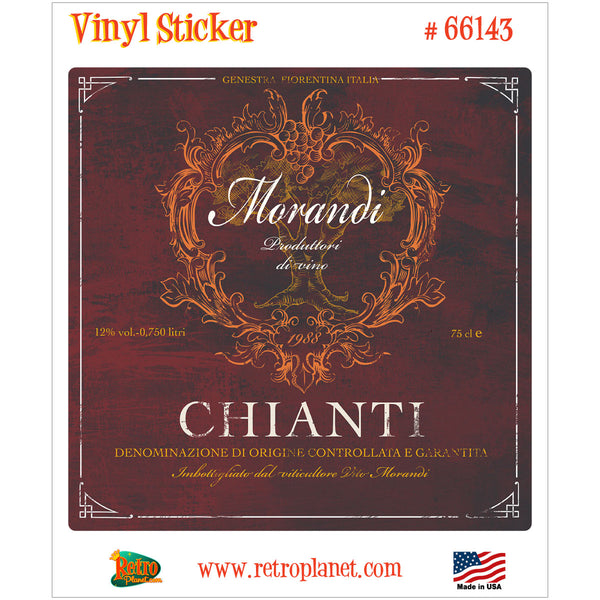 Chianti Label Wine Cellar Bar Vinyl Sticker