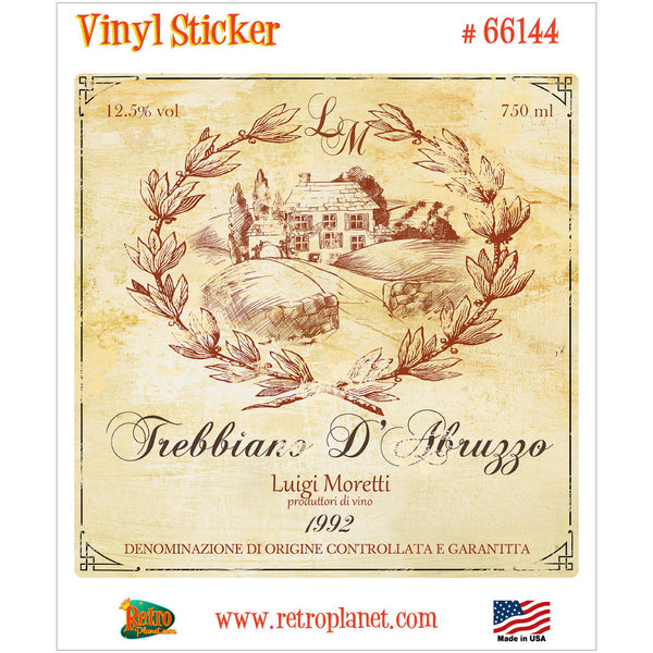 Trebbiano d'Abruzzo Wine Cellar Vinyl Sticker