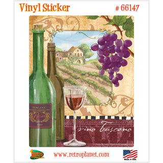 Vino Tuscano Wine Country Bar Vinyl Sticker
