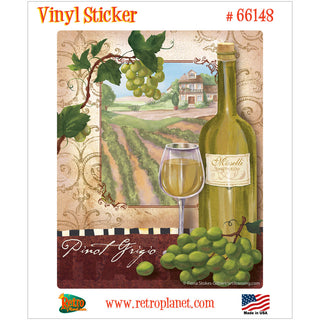 Pinot Grigio Wine Country Bar Vinyl Sticker