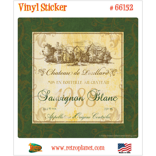Sauvignon Blanc Wine Label Vinyl Sticker