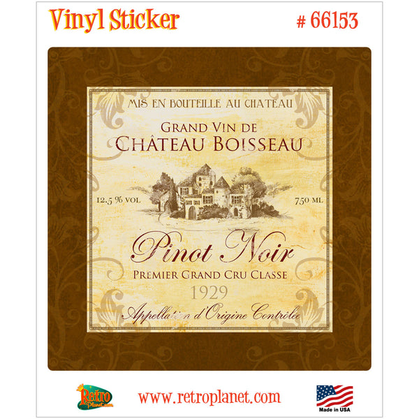 Pinot Noir Wine Label Bar Vinyl Sticker