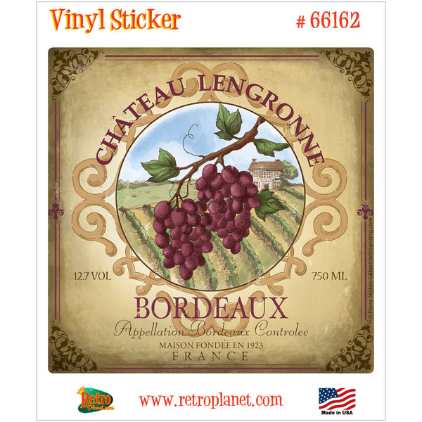 Chateau Lengronne Wine Bar Vinyl Sticker