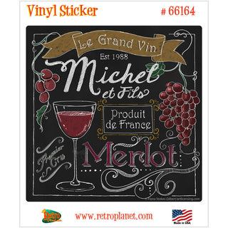 Wine Michel et Fito Chalk Art Vinyl Sticker