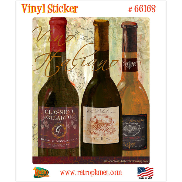 Vino Italiano Wine Bottles Vinyl Sticker