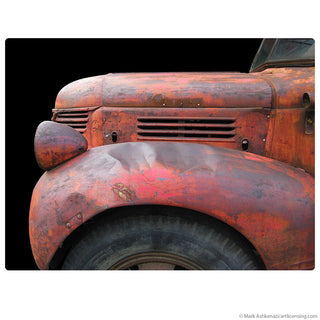 Fargo Red Antique Truck Garage Wall Decal