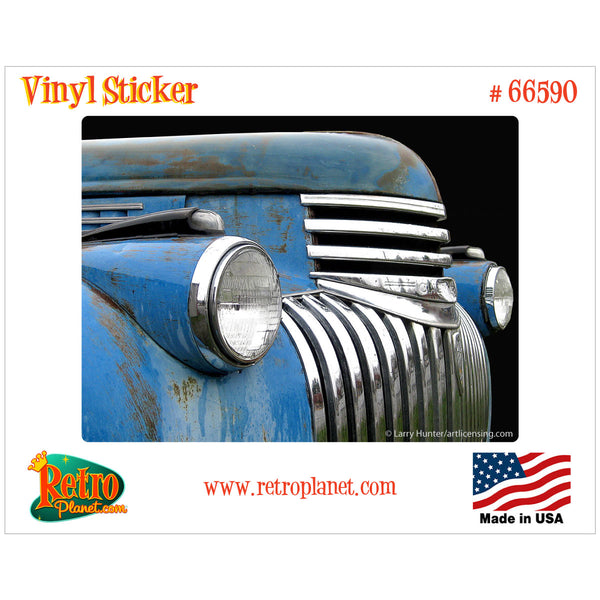Chevy Grille Blue Truck Garage Vinyl Sticker