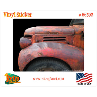 Fargo Red Antique Truck Garage Vinyl Sticker