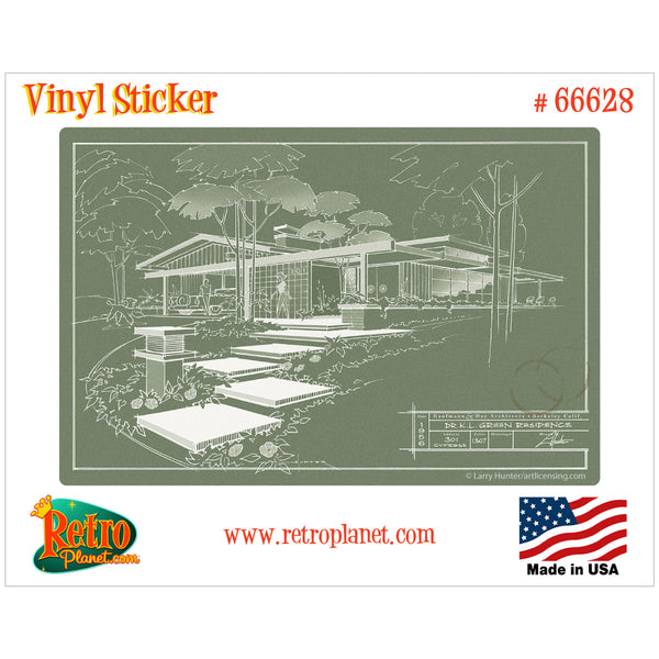 301 Cypress House Moss Inverse Vinyl Sticker
