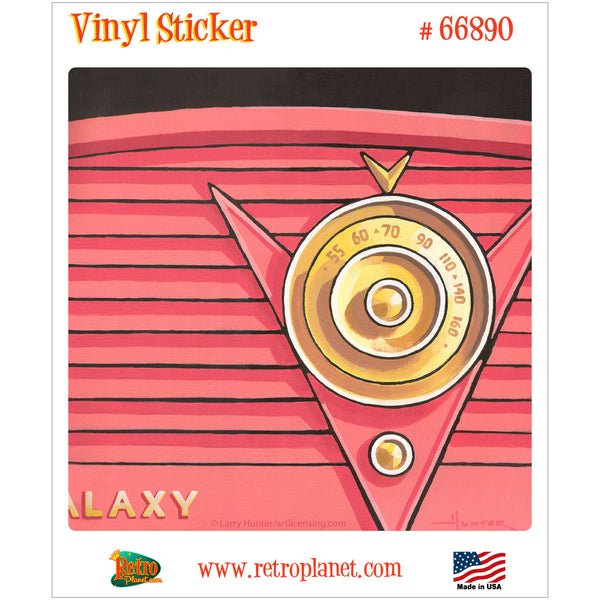 Galaxy Radio Coral Retro Diner Vinyl Sticker