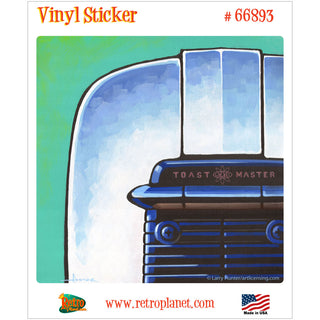 Galaxy Toaster Green Retro Diner Vinyl Sticker