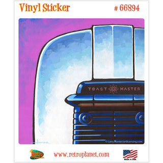 Galaxy Toaster Purple Retro Diner Vinyl Sticker