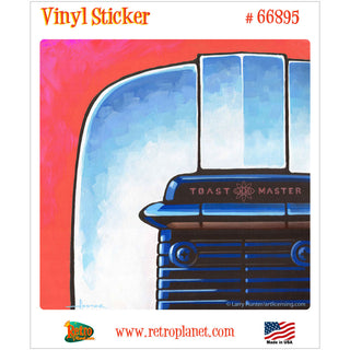 Galaxy Toaster Red Retro Diner Vinyl Sticker