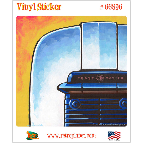 Galaxy Toaster Yellow Retro Diner Vinyl Sticker