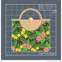 Tropical Flowers Tote Bag Blueprint Fashion Wall Decal