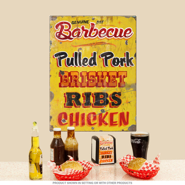 Genuine Pit Barbecue Food Wall Decal