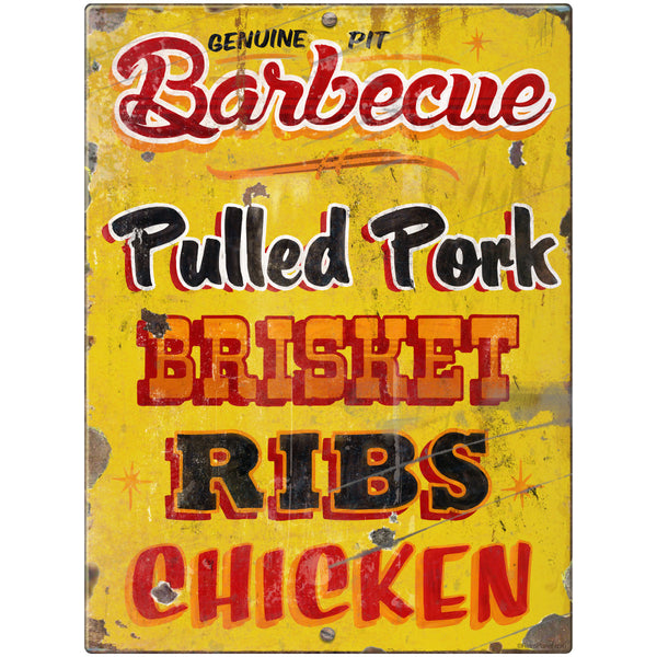 Genuine Pit Barbecue Food Wall Decal