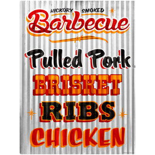 Hickory Smoked Barbecue Food Wall Decal