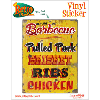 Genuine Pit Barbecue Food Vinyl Sticker