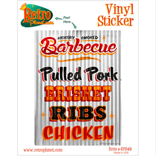 Hickory Smoked Barbecue Food Vinyl Sticker