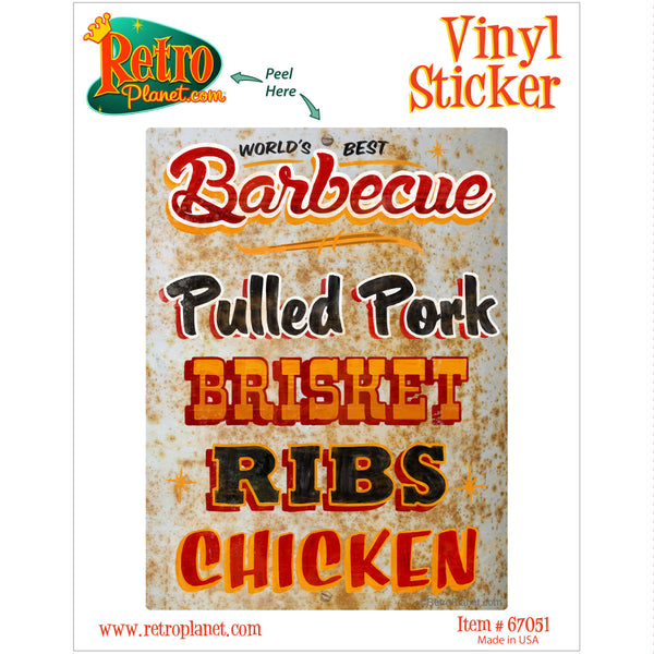 Worlds Best Barbecue Food Vinyl Sticker
