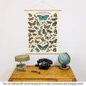 French Butterfly Chart Papillons Vintage Style Poster
