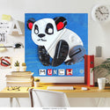 Panda Munch License Plate Style Wall Decal