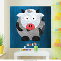 Cow Moo License Plate Style Wall Decal