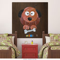 Dog Woof License Plate Style Wall Decal