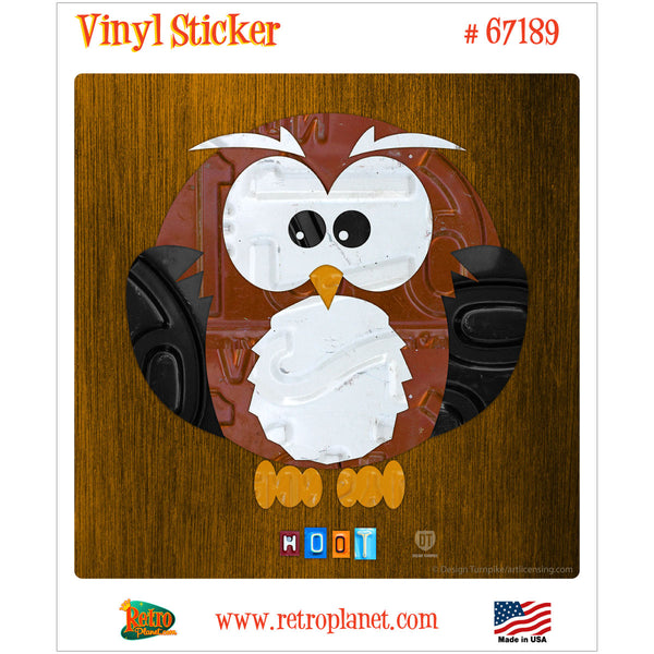 Owl Howl License Plate Style Vinyl Sticker