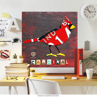 Cardinal License Plate Style Wall Decal