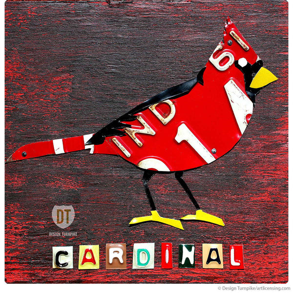 Cardinal License Plate Style Wall Decal