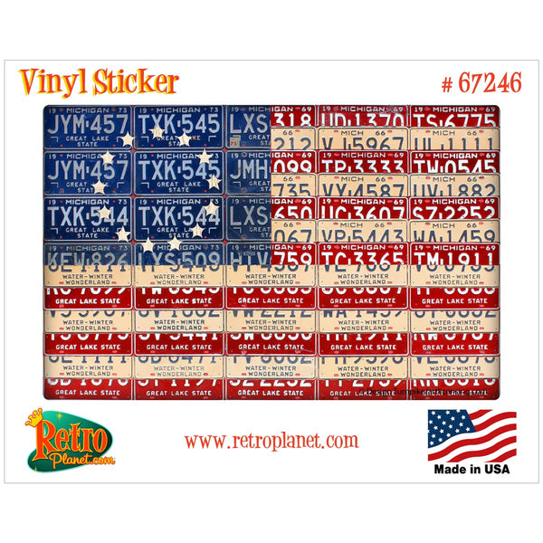 Betsy Ross Flag License Plate Style Vinyl Sticker