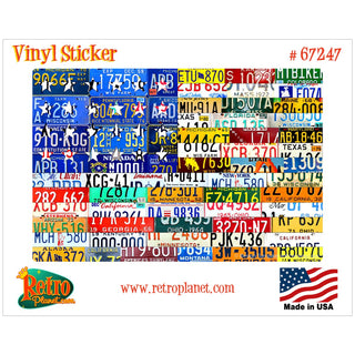 Scrap Yard Flag License Plate Style Vinyl Sticker