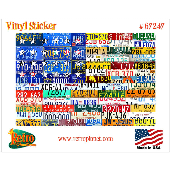Scrap Yard Flag License Plate Style Vinyl Sticker