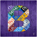 Letter B License Plate Art Wall Decal