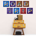 Letter O License Plate Art Wall Decal