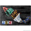 Mexico World Travel License Plate Style Wall Decal