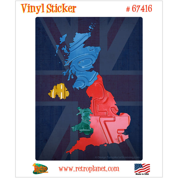 United Kingdom License Plate Style Vinyl Sticker