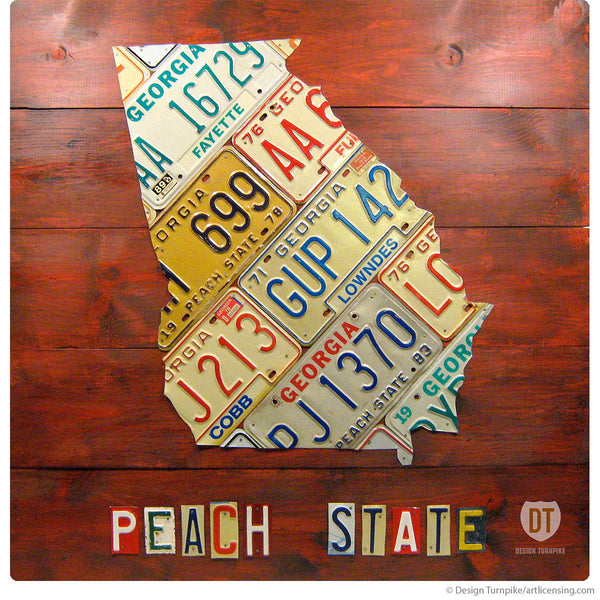 Georgia License Plate Style State Wall Decal
