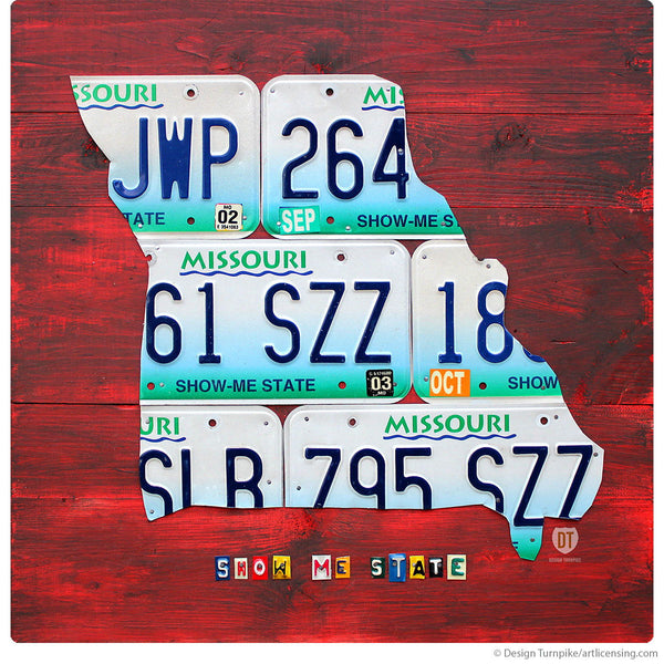Missouri License Plate Style State Wall Decal